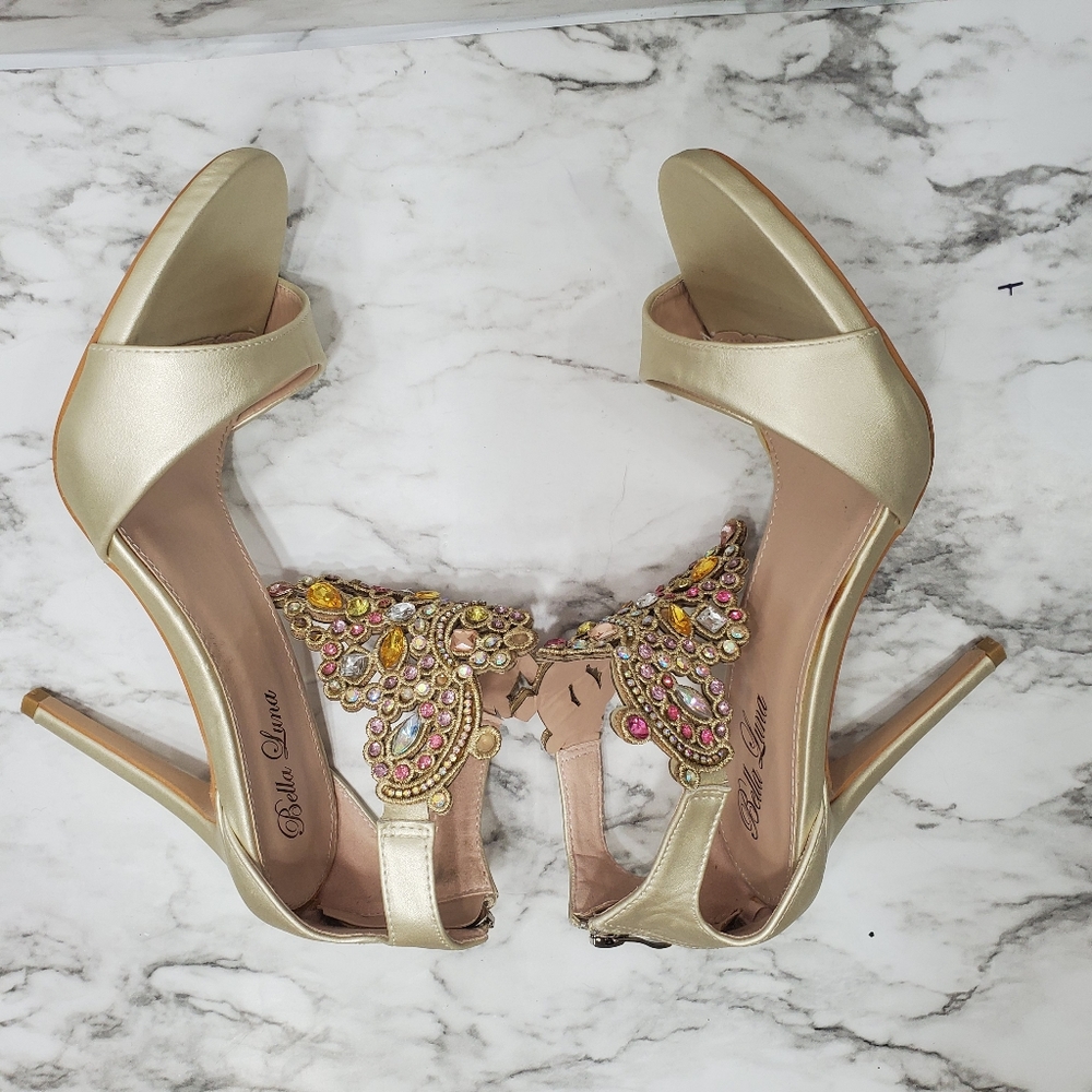 Bella Luna Rhinestone Heels - Picture 7 of 11